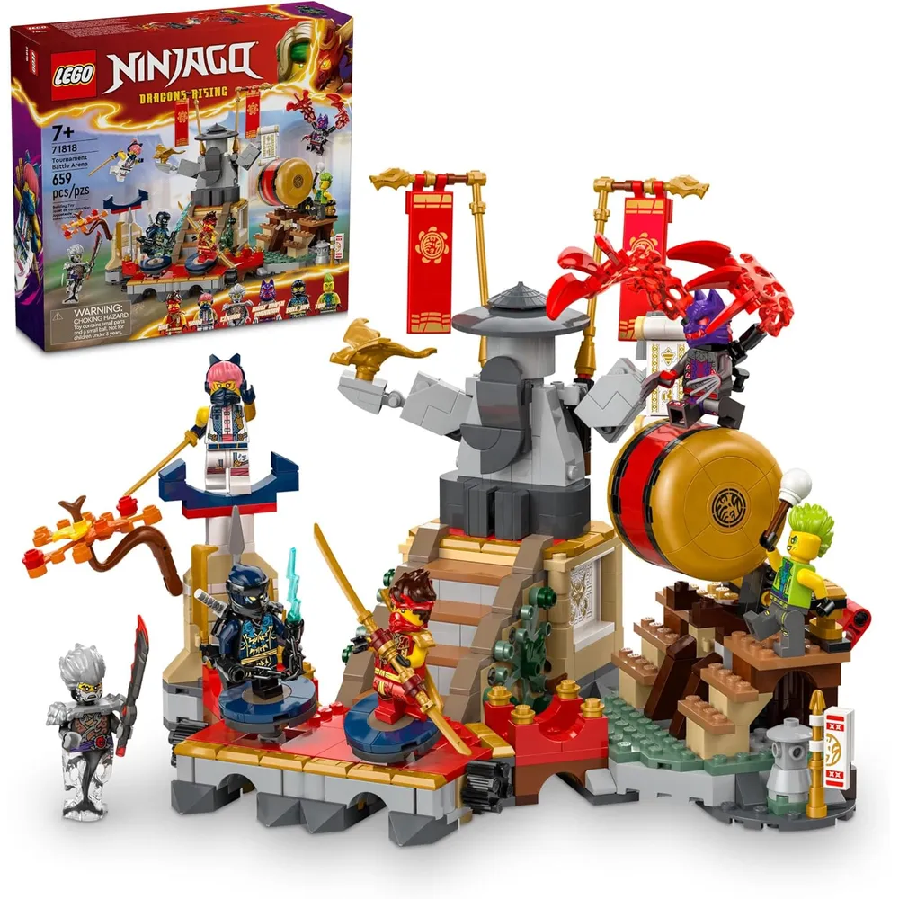Lego Ninjago Arena de batalla del torneo, set de acción con 6 minifiguras