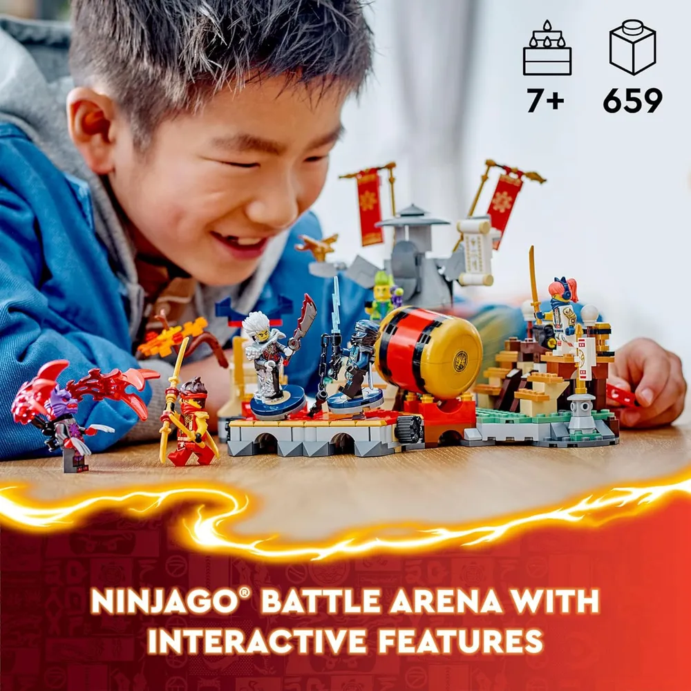 Lego Ninjago Arena de batalla del torneo, set de acción con 6 minifiguras