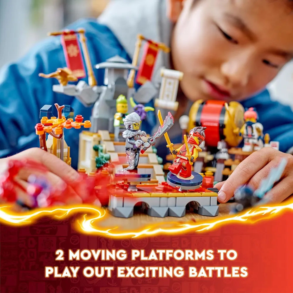 Lego Ninjago Arena de batalla del torneo, set de acción con 6 minifiguras