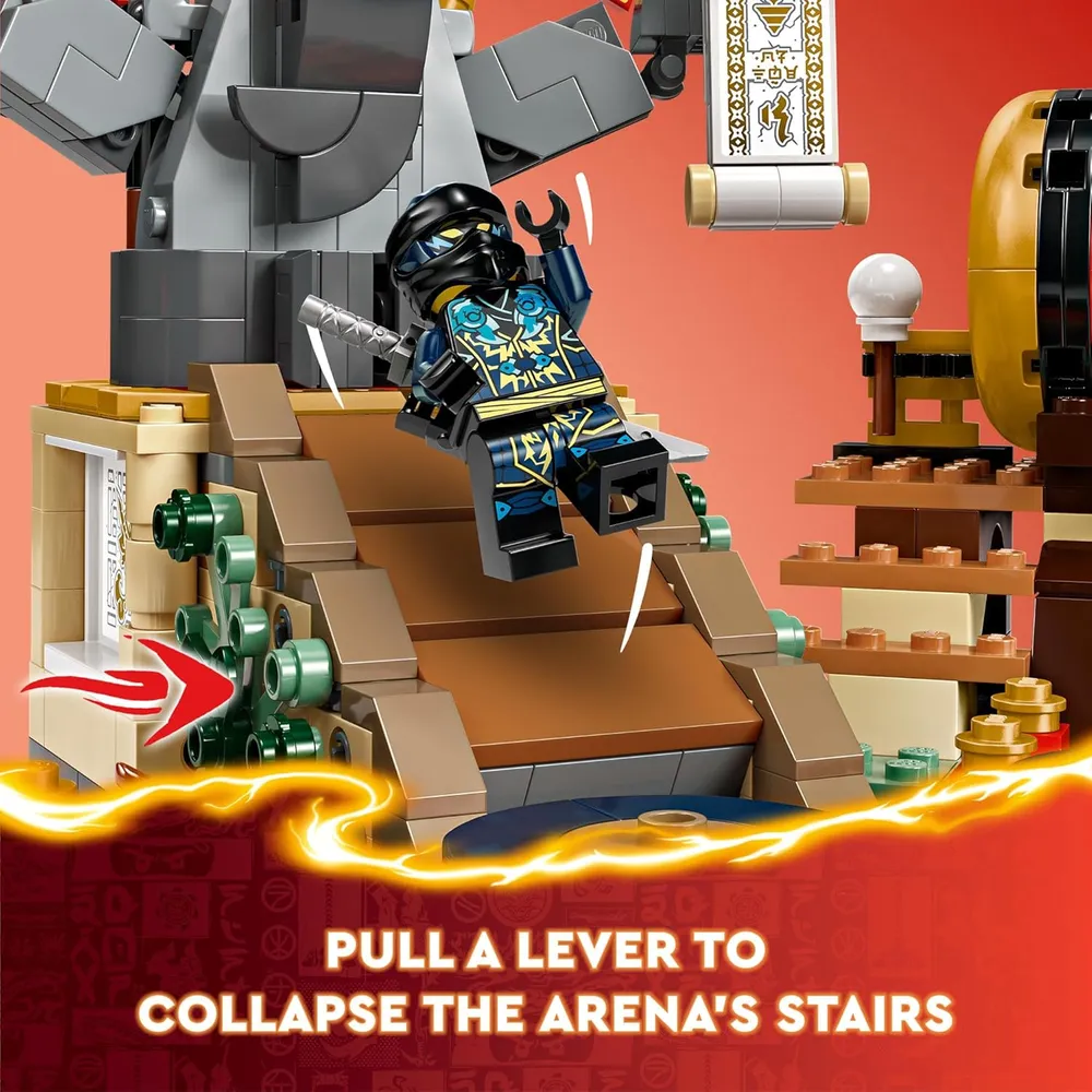 Lego Ninjago Arena de batalla del torneo, set de acción con 6 minifiguras