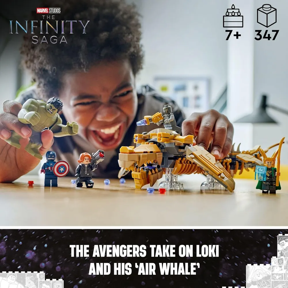 Lego Marvel Los Vengadores contra Leviatán, set de construcción con Hulk y minifiguras