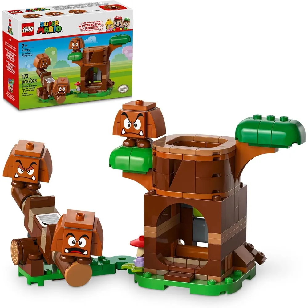 Lego Super Mario Parque infantil de los Goombas, set de juego con 3 figuras