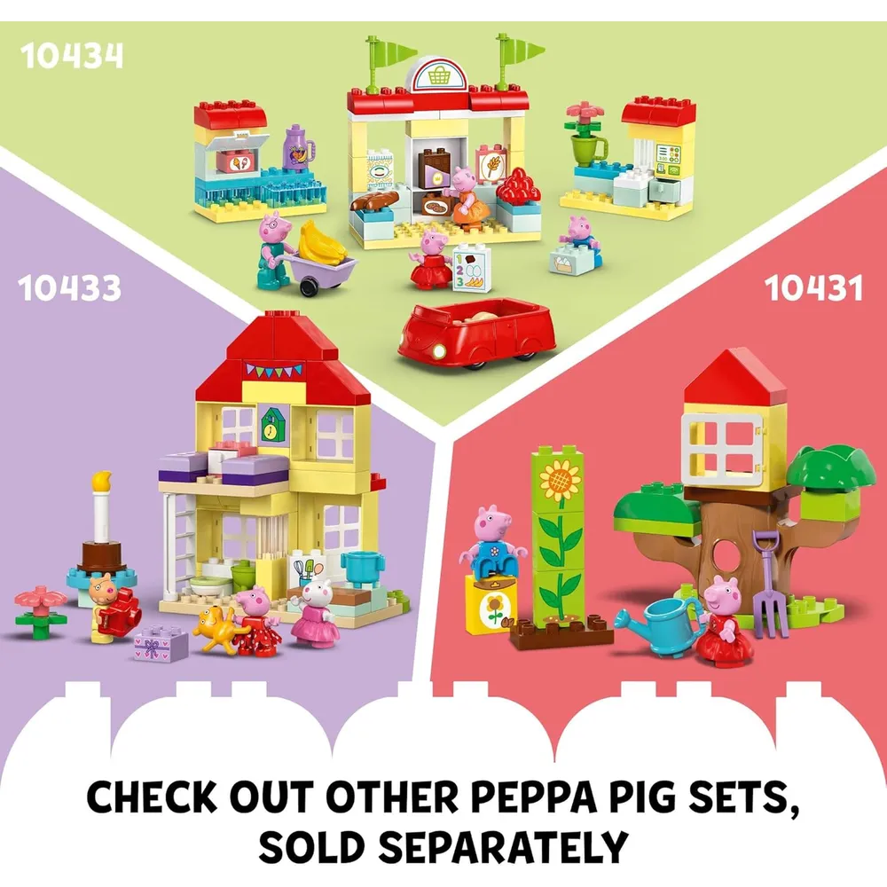 Lego Duplo Peppa Pig Paseo en barco, set de construcción con bloques y figuras