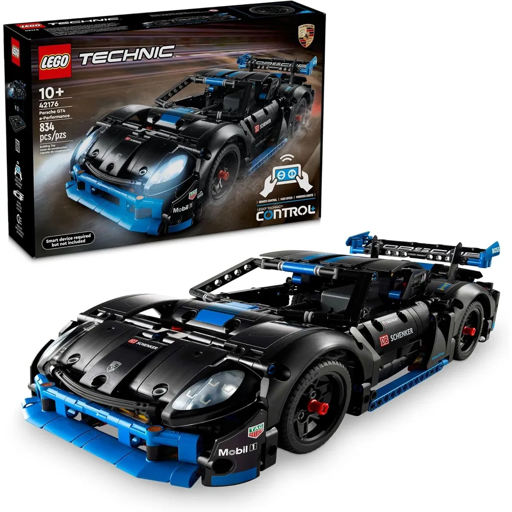 Lego Technic Porsche GT4 E-Performance, coche de carreras teledirigido de lujo