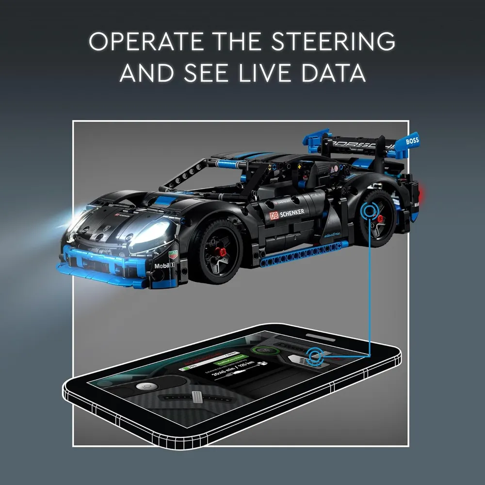 Lego Technic Porsche GT4 E-Performance, coche de carreras teledirigido de lujo