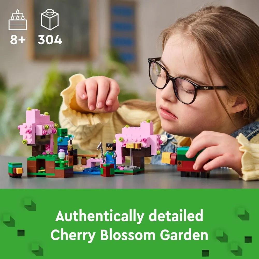 LEGO MINECRAFT JARDÍN DE LOS CEREZOS EN FLOR CON MINIFIGURAS