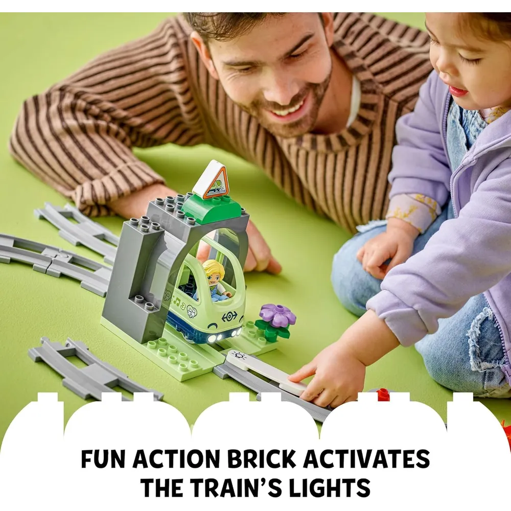 Lego Duplo Town Set de expansión de túnel y vías de tren, 10 piezas adicionales