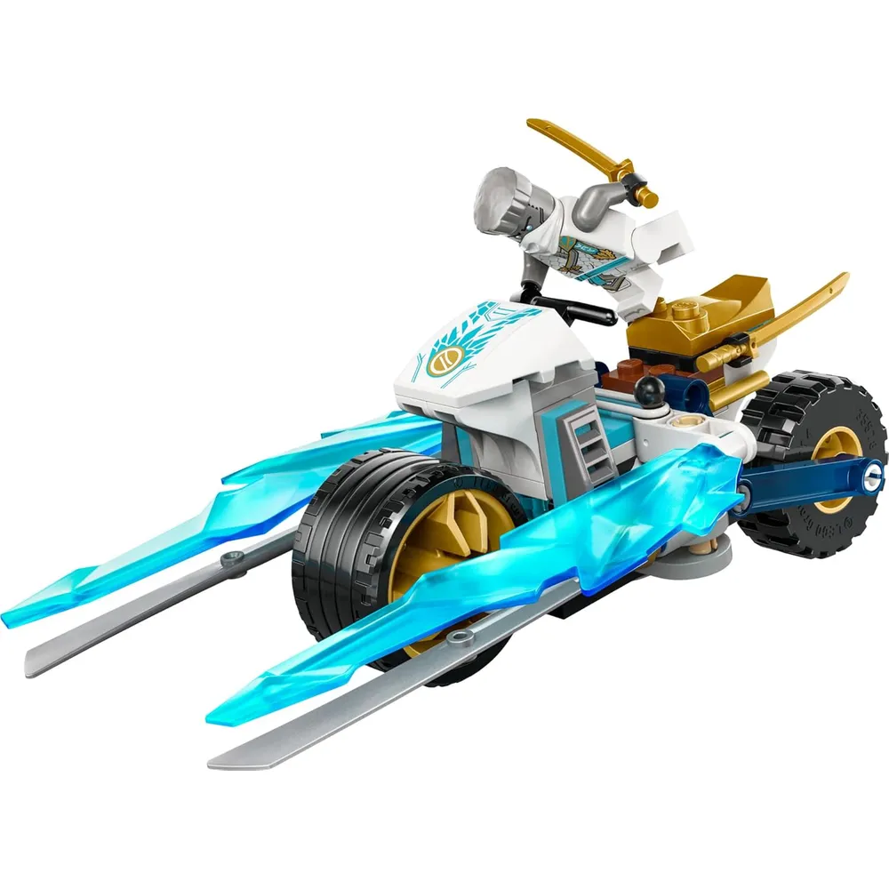 Lego Ninjago Motocicleta de hielo de Zane, set de construcción con minifigura