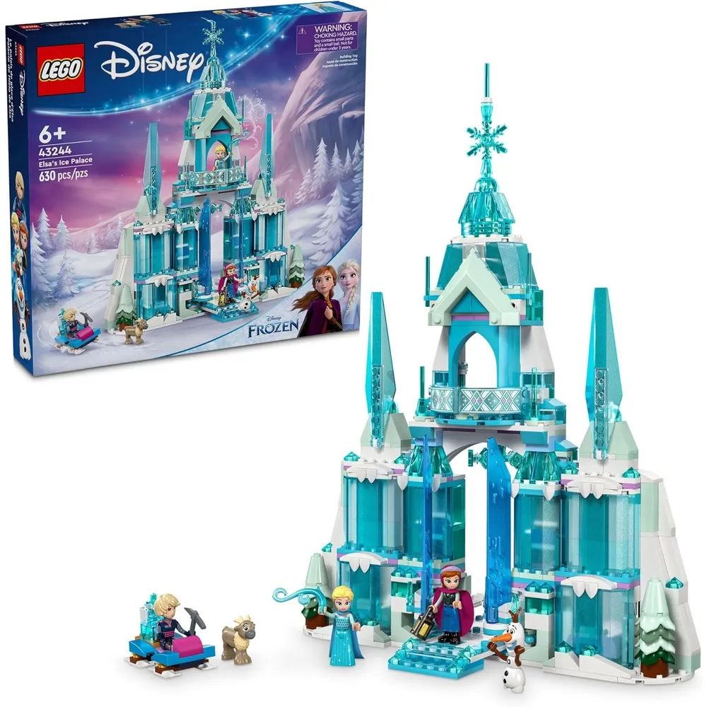 Lego Disney Frozen Palacio de Hielo de Elsa, castillo de princesa con minifiguras