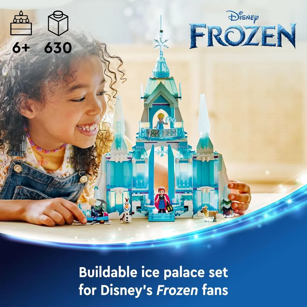 Lego Disney Frozen Palacio de Hielo de Elsa, castillo de princesa con minifiguras