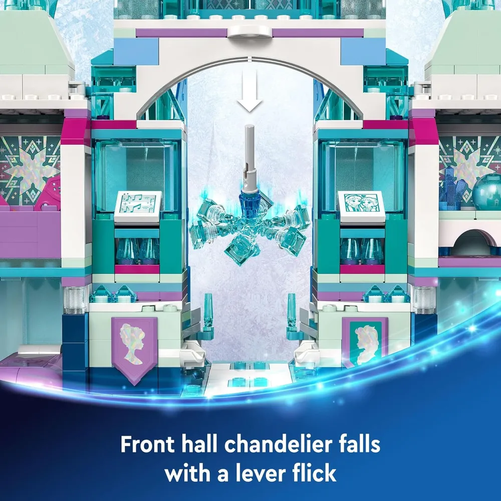 Lego Disney Frozen Palacio de Hielo de Elsa, castillo de princesa con minifiguras