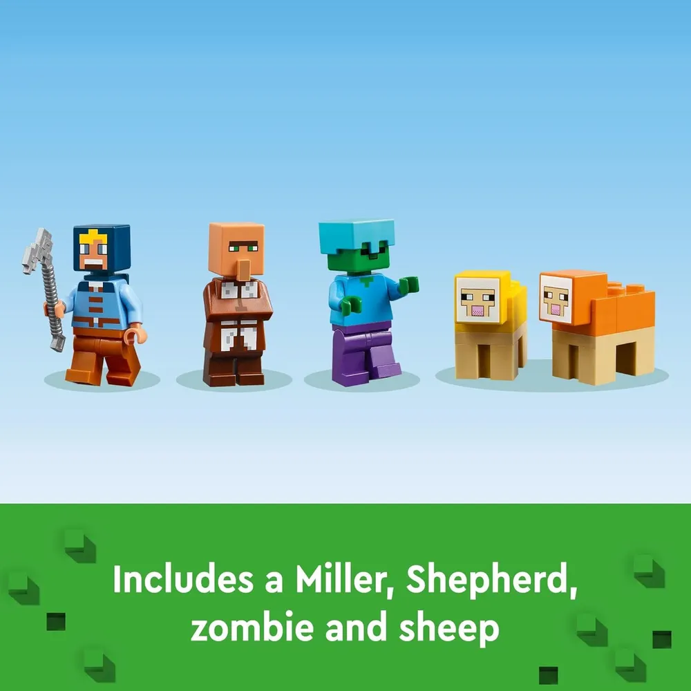LEGO MINECRAFT GRANJA DE MOLINOS DE VIENTO CON 3 MINIFIGURAS