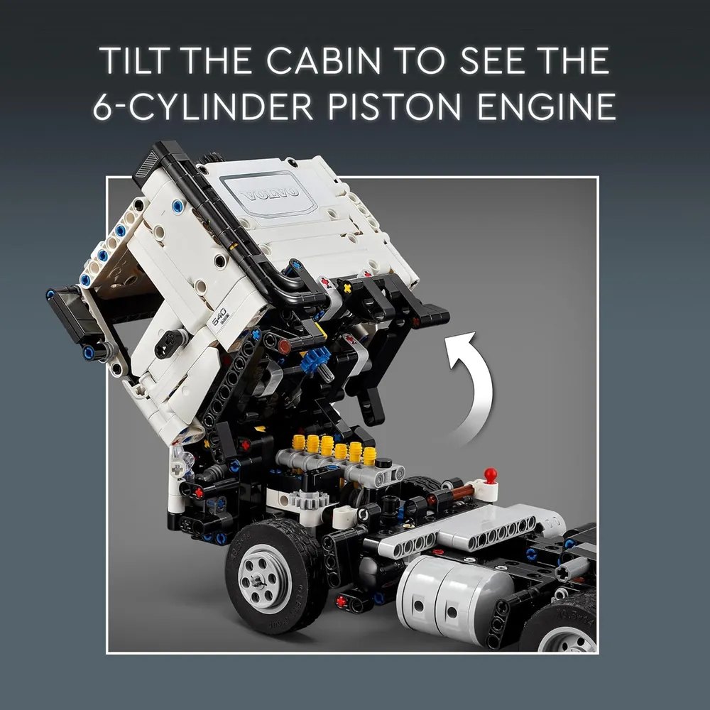 Lego Technic Camión Volvo FMX y excavadora eléctrica EC230, 2 vehículos a escala