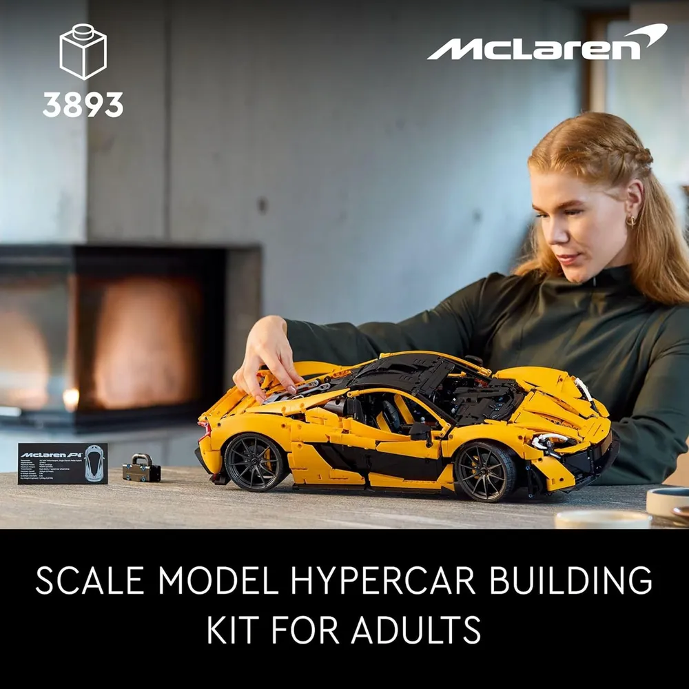 Lego Technic McLaren P1 Hypercar, modelo coleccionable de coche de carreras