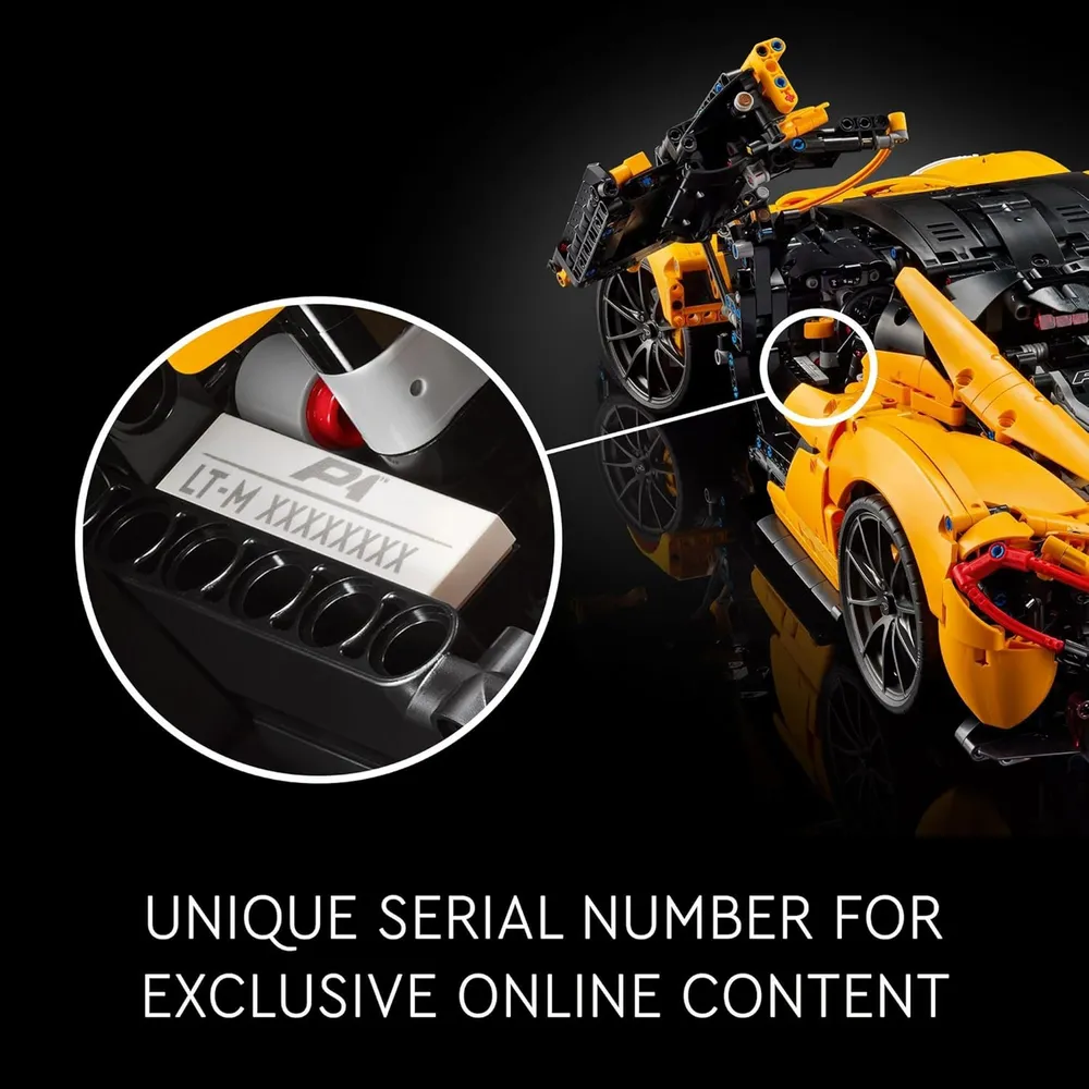 Lego Technic McLaren P1 Hypercar, modelo coleccionable de coche de carreras