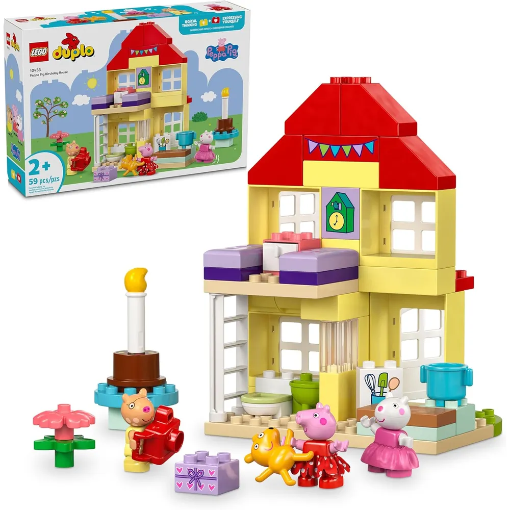 LEGO DUPLO CASA DE CUMPLEAÑOS DE PEPPA PIG CON 3 FIGURAS
