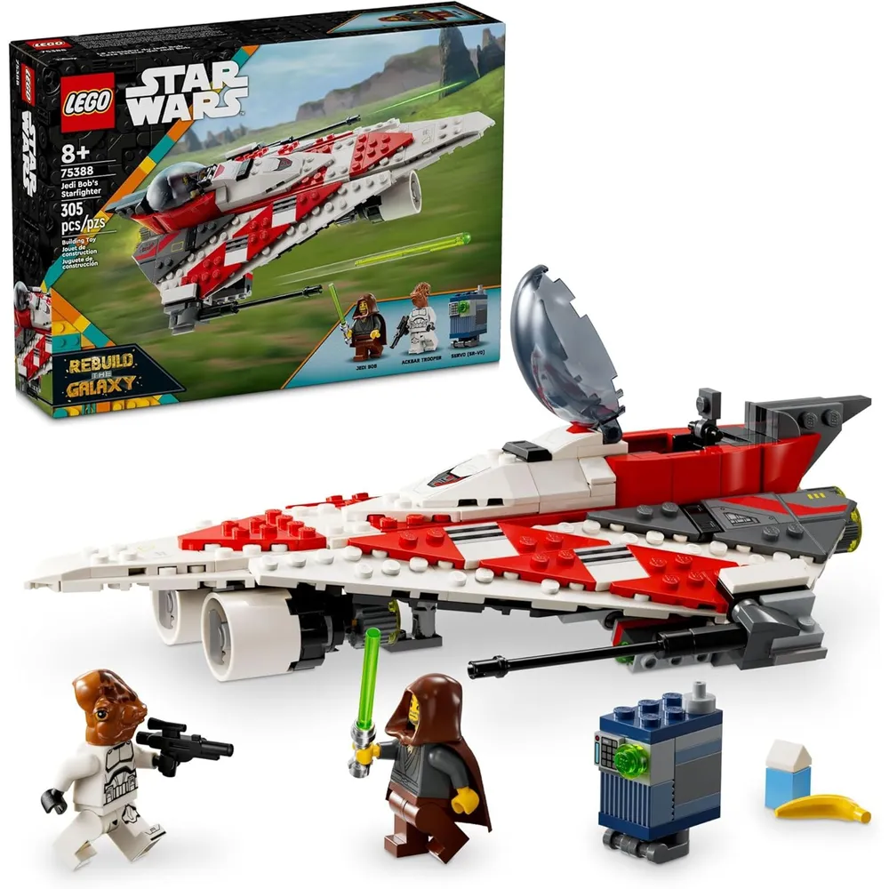 Lego Star Wars Jedi Bob's Starfighter con minifigura de Jedi Bob
