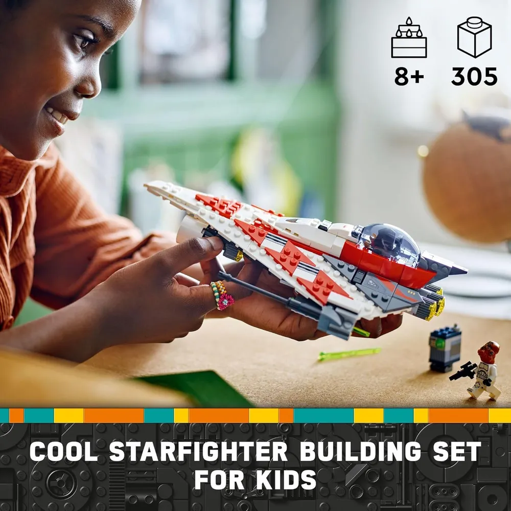 Lego Star Wars Jedi Bob's Starfighter con minifigura de Jedi Bob