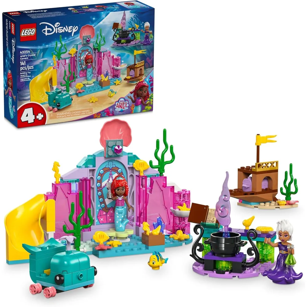 Caverna de cristal de la princesa Ariel con mini muñeca y tesoro