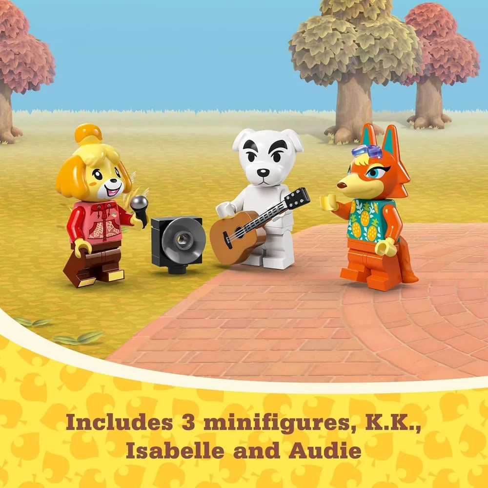 Lego Animal Crossing Concierto de K.K., figuras y set de juego