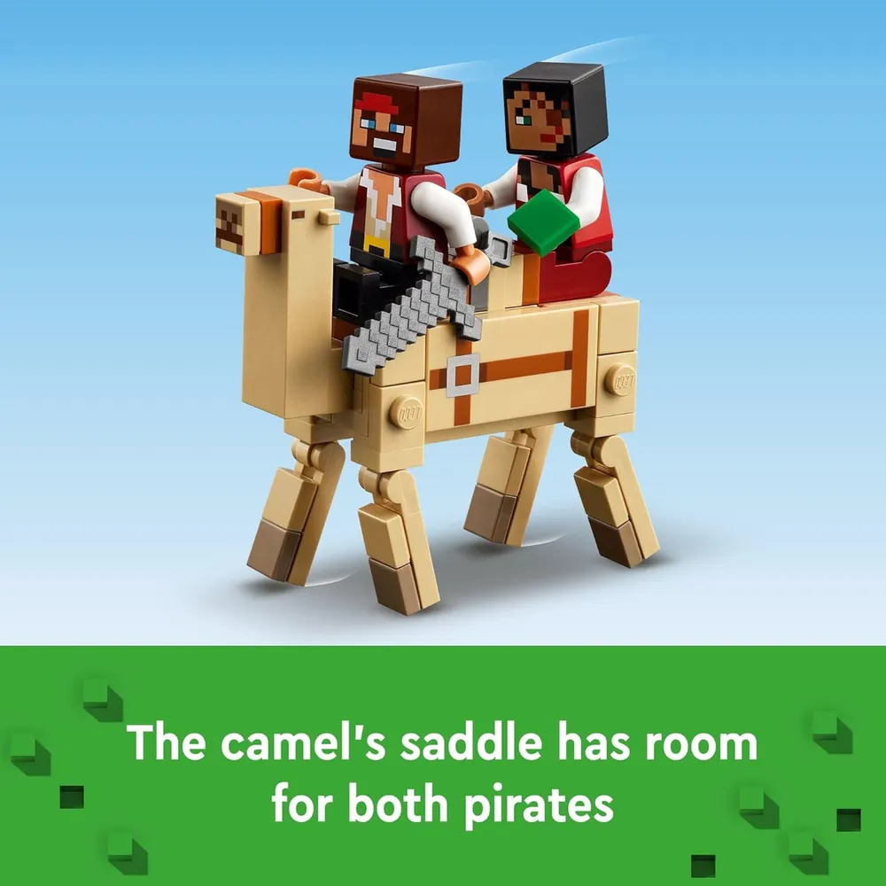 Lego Minecraft Viaje del barco pirata con figuras de pirata
