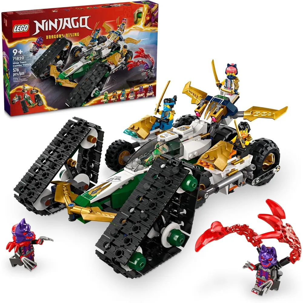 Lego Ninjago Juego ninja 4 en 1, incluye planeador y 6 figuras