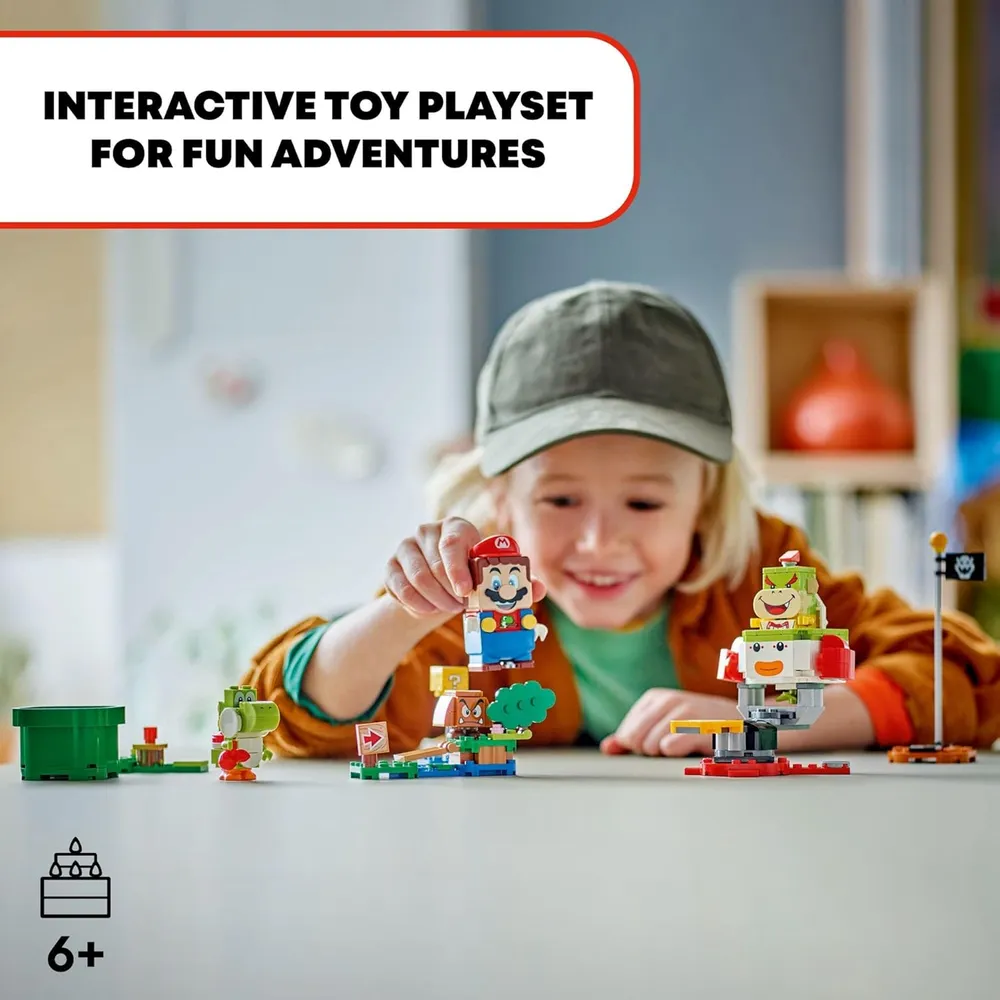 LEGO SUPER MARIO ADVENTURES CON MARIO Y COCHE PAYASO DE BOWSER JR.