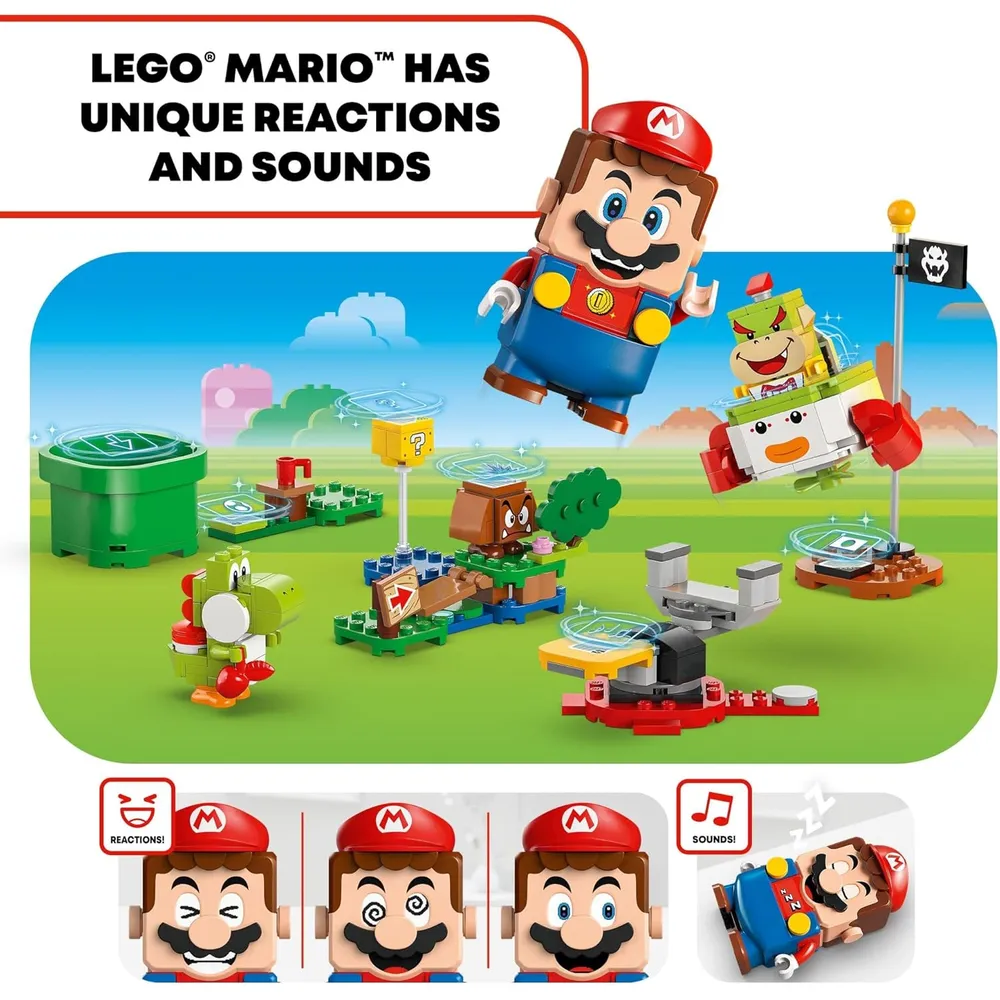 LEGO SUPER MARIO ADVENTURES CON MARIO Y COCHE PAYASO DE BOWSER JR.
