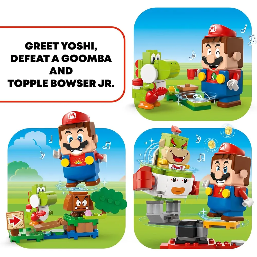 LEGO SUPER MARIO ADVENTURES CON MARIO Y COCHE PAYASO DE BOWSER JR.
