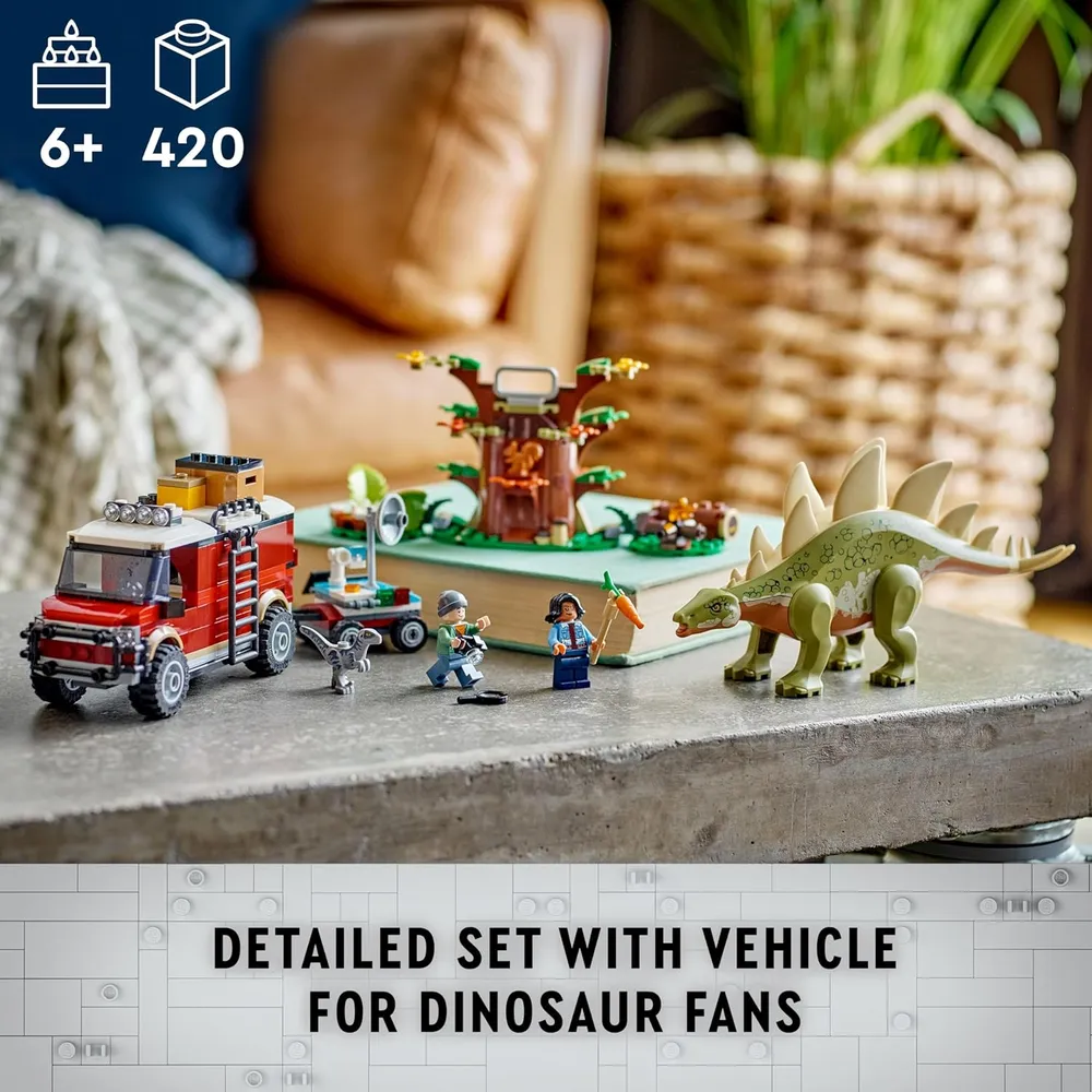Lego Jurassic World Descubrimiento del Estegosaurio con 2 figuras