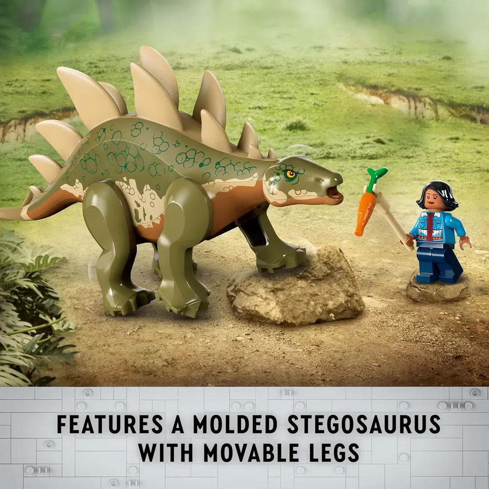 Lego Jurassic World Descubrimiento del Estegosaurio con 2 figuras