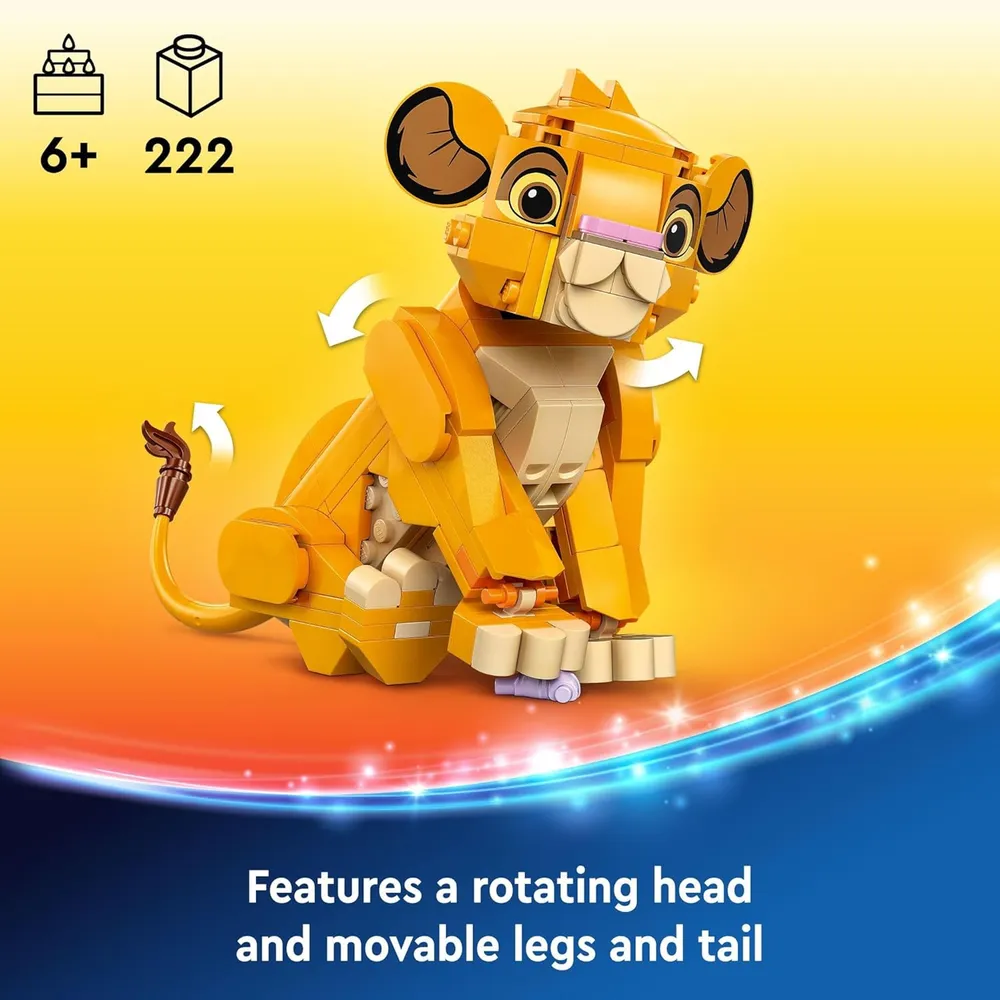 Lego Disney Simba cachorro de El Rey León, juguete coleccionable