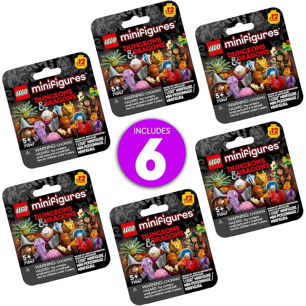 Pack de 6 minifiguras Lego Calabozos y Dragones, figuras coleccionables