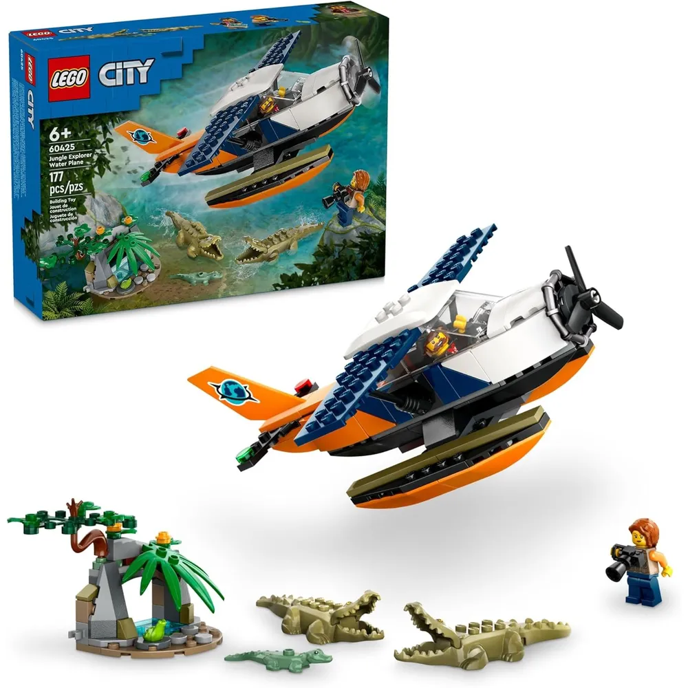 Avión acuático Lego City Explorador de la Selva con 2 minifiguras