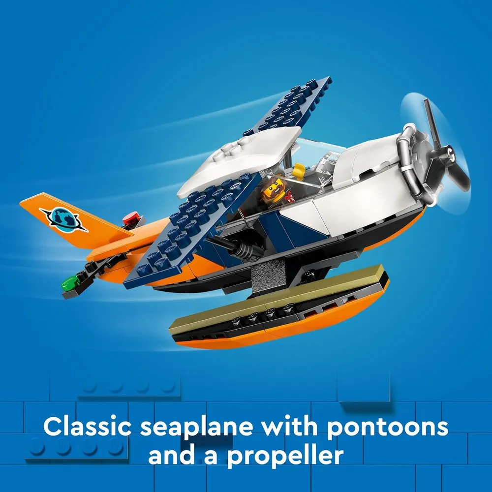 Avión acuático Lego City Explorador de la Selva con 2 minifiguras