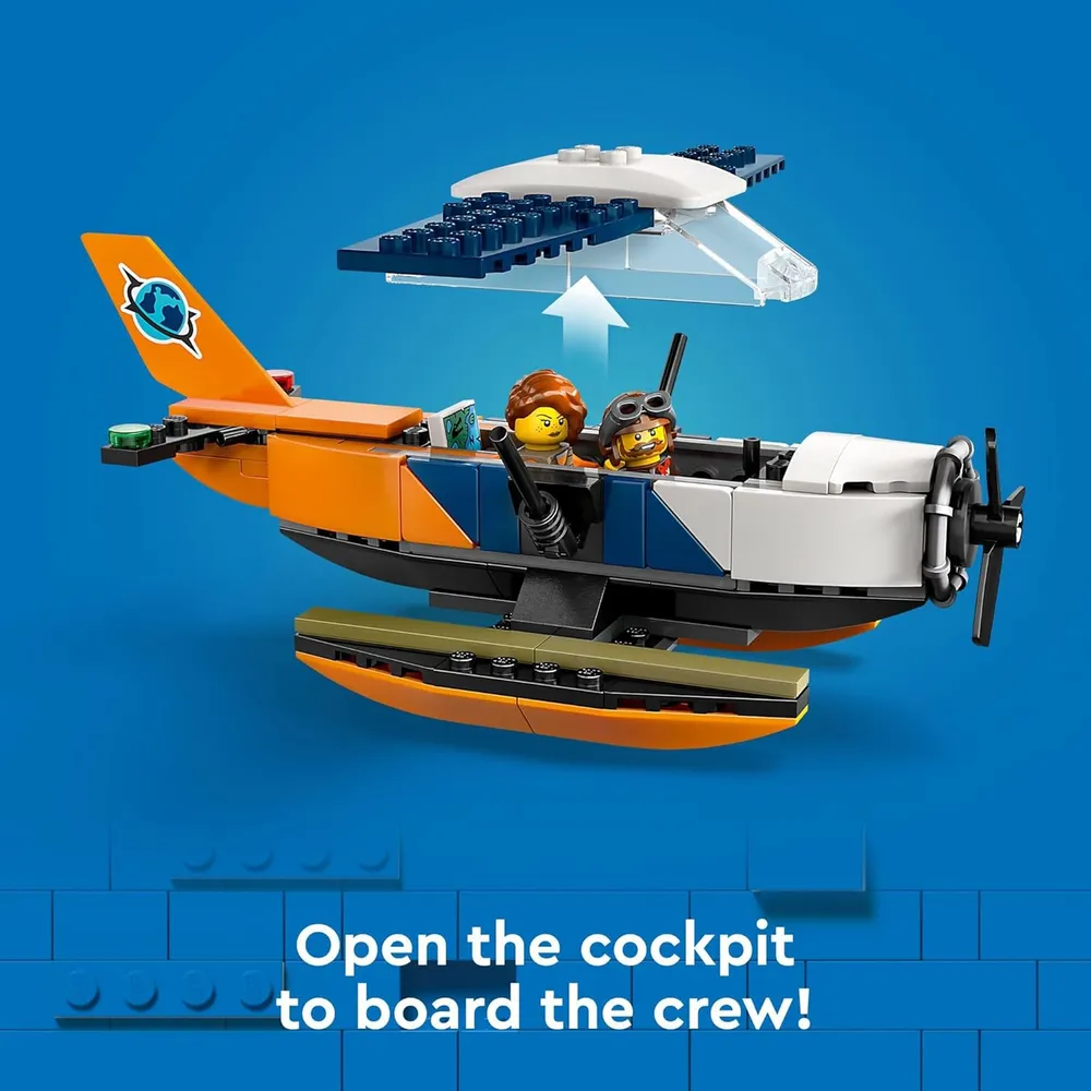 Avión acuático Lego City Explorador de la Selva con 2 minifiguras