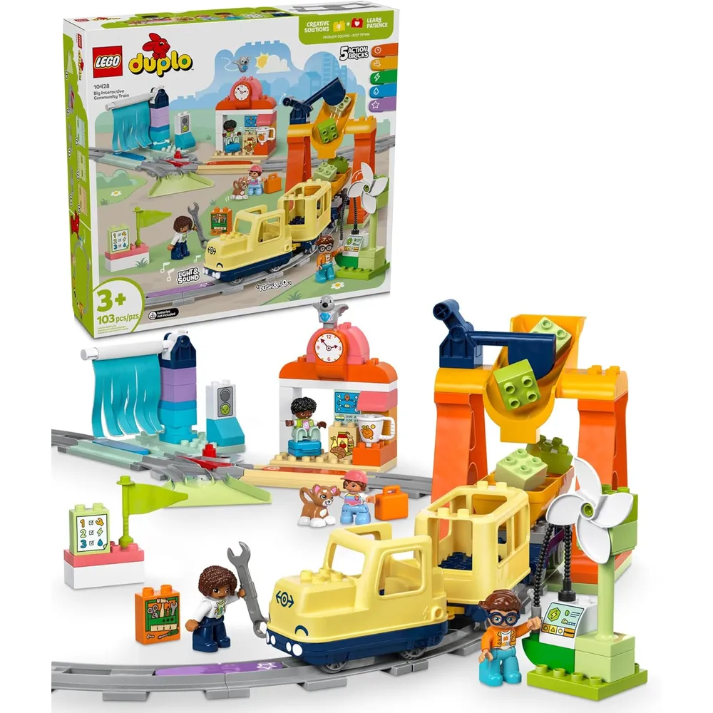 Lego Duplo Town Gran tren interactivo, juguete educativo para niños