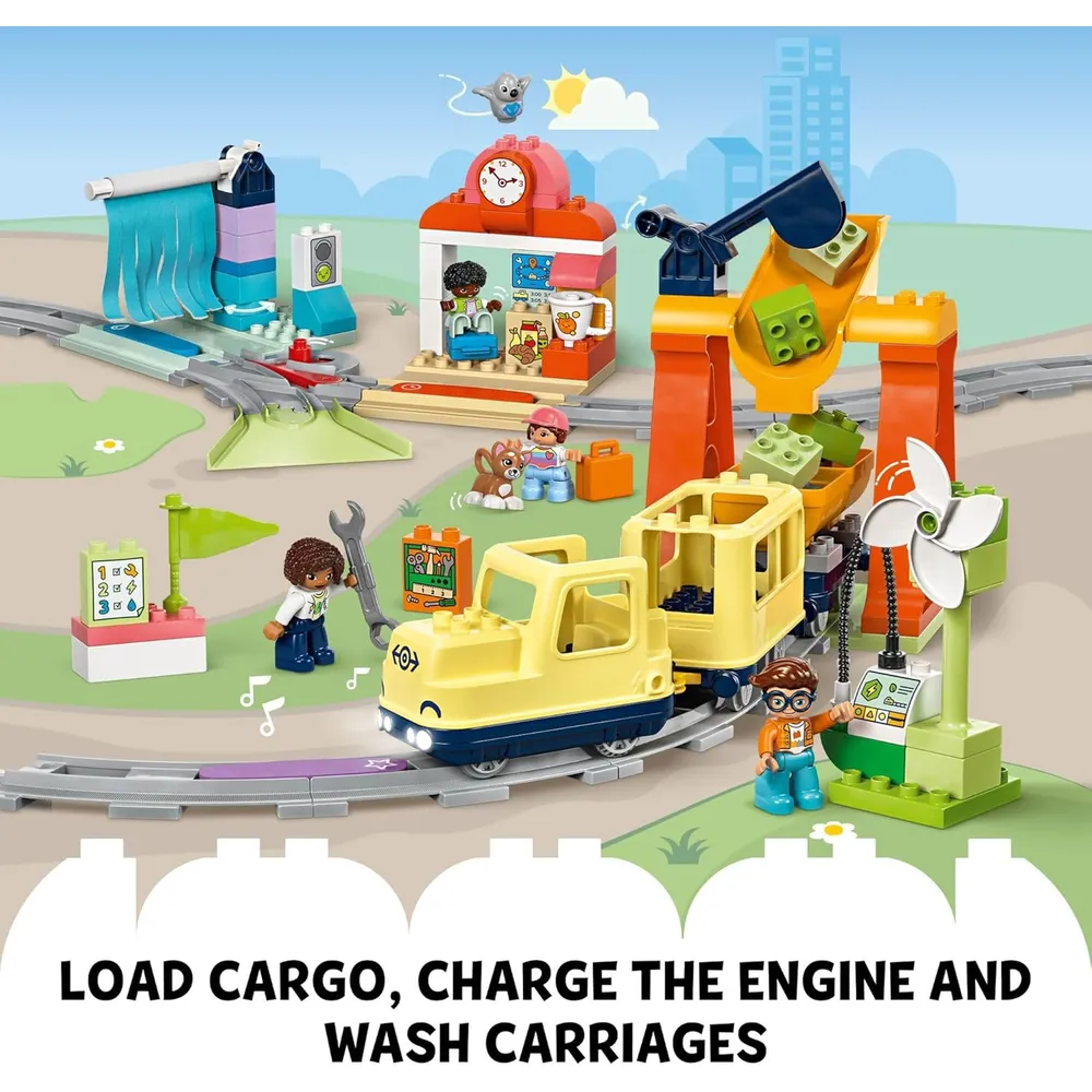 Lego Duplo Town Gran tren interactivo, juguete educativo para niños