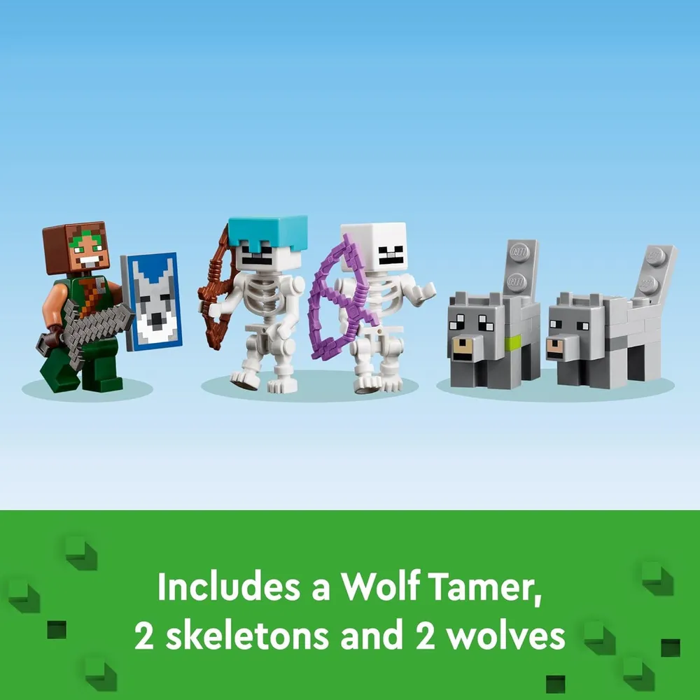Lego Minecraft Fortaleza del Lobo, castillo de acción con minifiguras