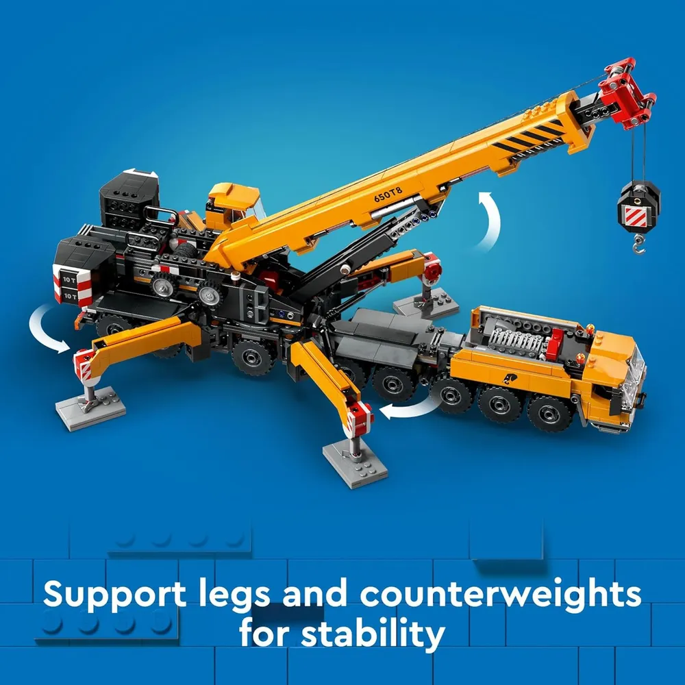 LEGO CITY SET MÓVIL AMARILLA CON PLUMA EXTENSIBLE Y 4 MINIFIGURAS