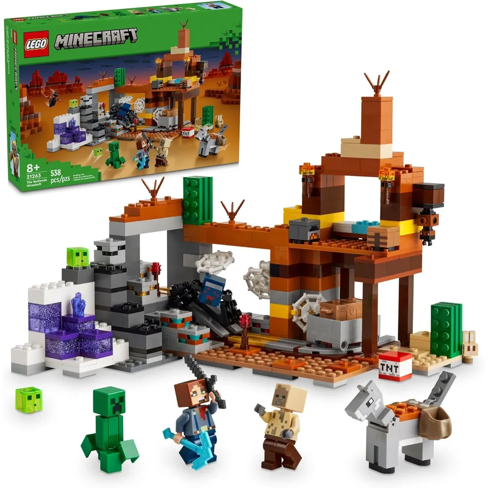 Lego Minecraft Mina de Badlands, set de exploración con minifiguras