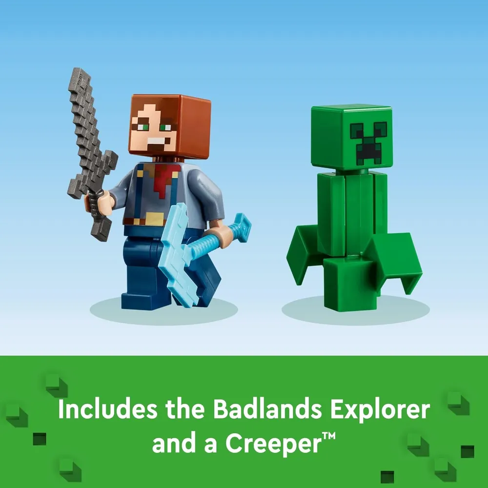 Lego Minecraft Mina de Badlands, set de exploración con minifiguras