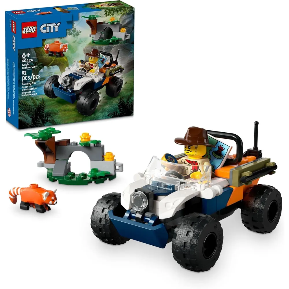 Vehículo todoterreno explorador de la jungla Lego City con minifigura