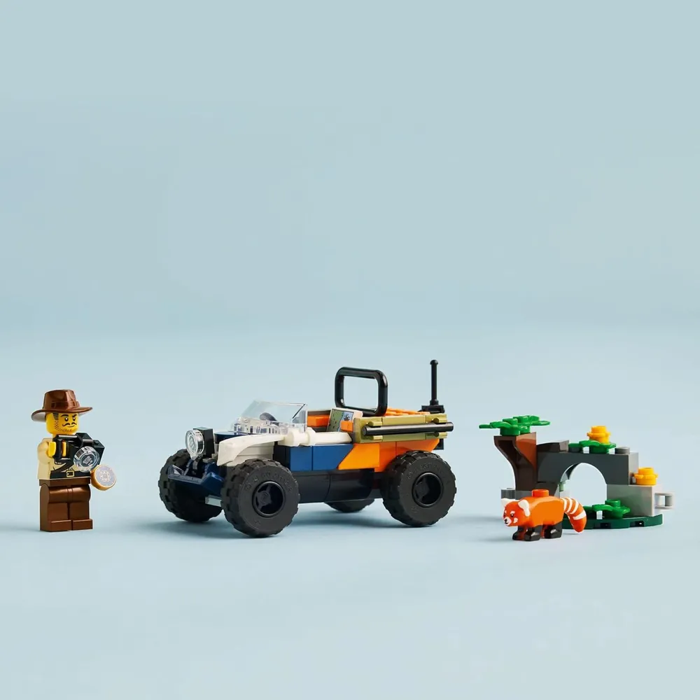 Vehículo todoterreno explorador de la jungla Lego City con minifigura