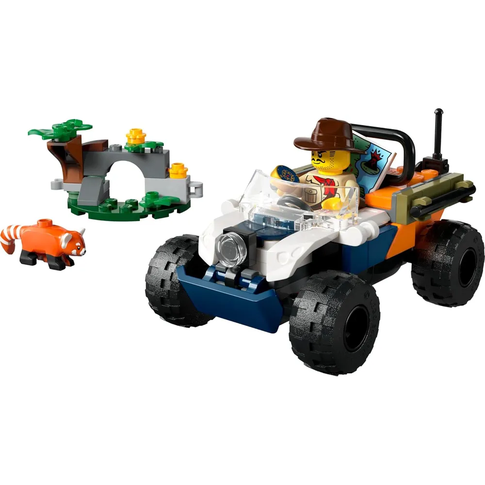 Vehículo todoterreno explorador de la jungla Lego City con minifigura