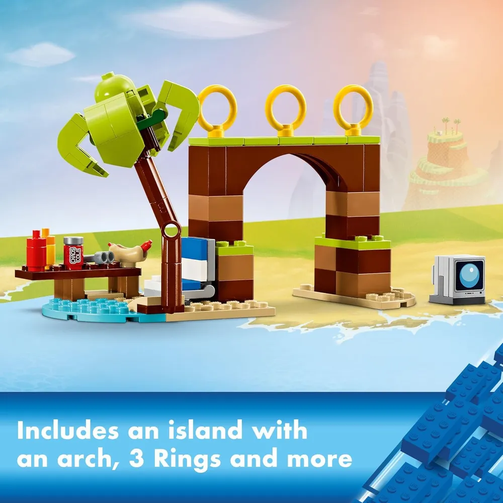 LEGO SONIC BARCO DE AVENTURAS DE TAILS CON PERSONAJES Y ESQUÍS ACUÁTICOS