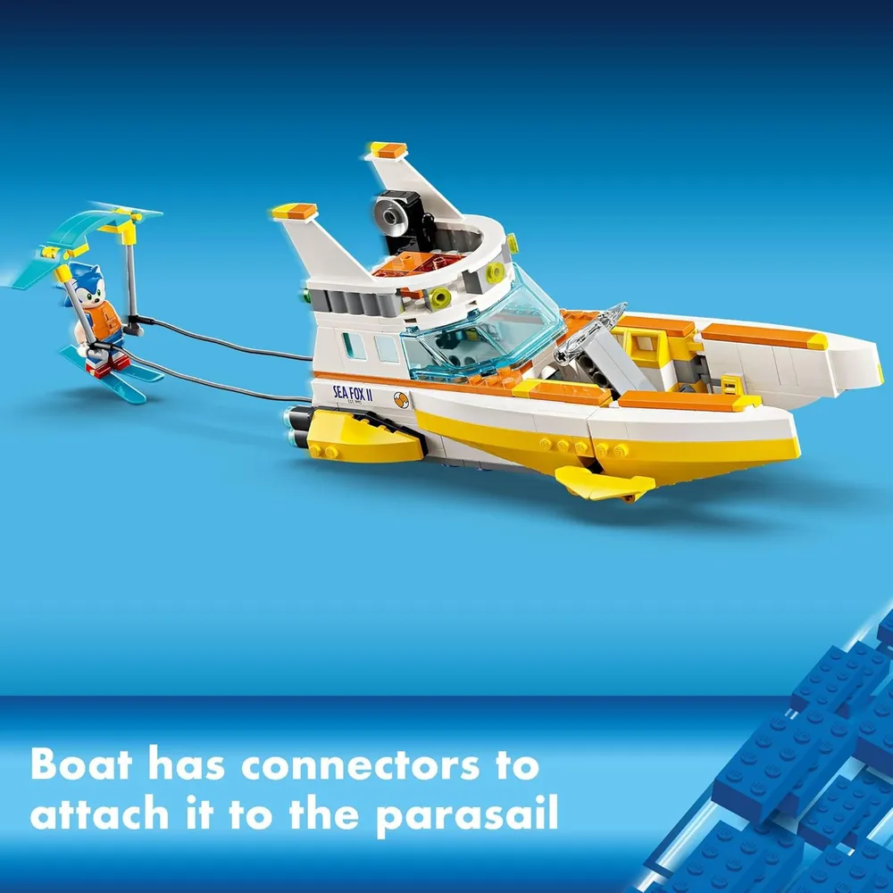 LEGO SONIC BARCO DE AVENTURAS DE TAILS CON PERSONAJES Y ESQUÍS ACUÁTICOS