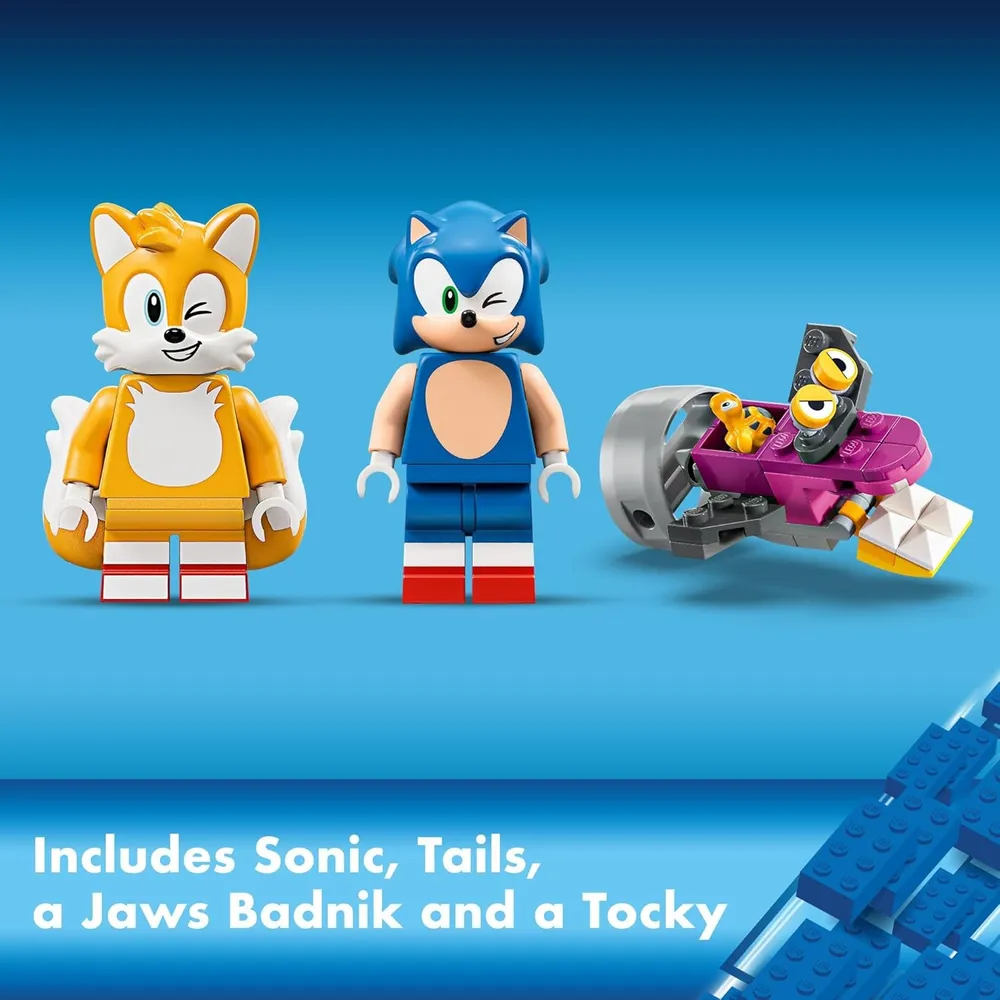 LEGO SONIC BARCO DE AVENTURAS DE TAILS CON PERSONAJES Y ESQUÍS ACUÁTICOS
