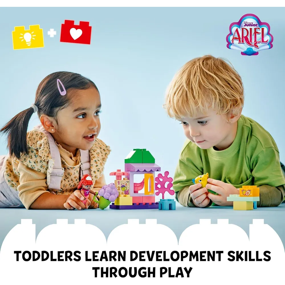 Lego Duplo Disney Ariel y Flounder, puesto de café educativo para niños