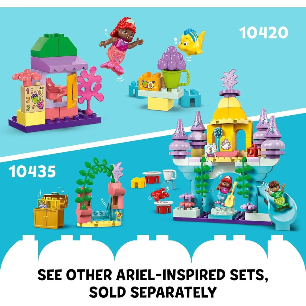 Lego Duplo Disney Ariel y Flounder, puesto de café educativo para niños